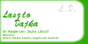 laszlo dajka business card